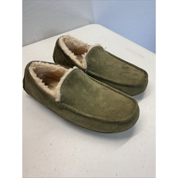 UGG 10‎ Men's Ascot Suede Slipper Classic Loafer Shoes in Moss green 1101110 - Picture 1 of 9